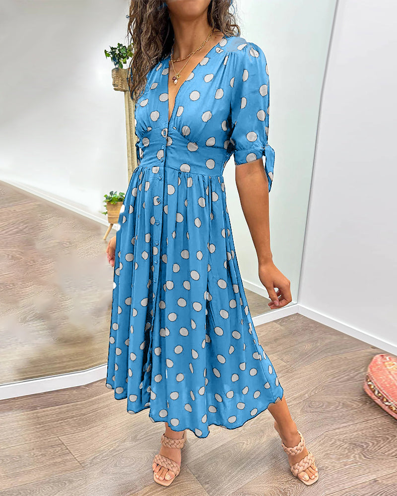 Monique™ | Vestido elegante con lunares