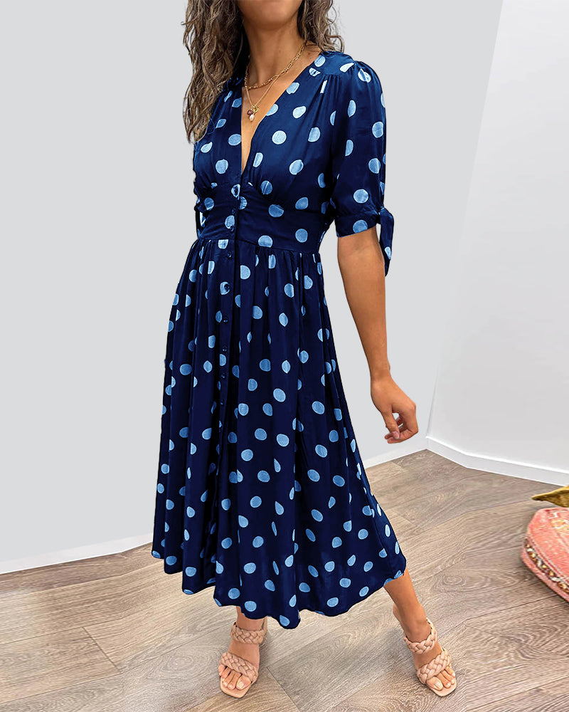 Monique™ | Vestido elegante con lunares