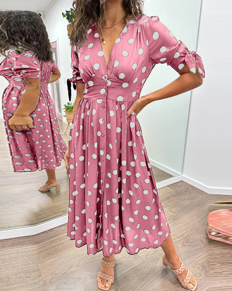 Monique™ | Vestido elegante con lunares