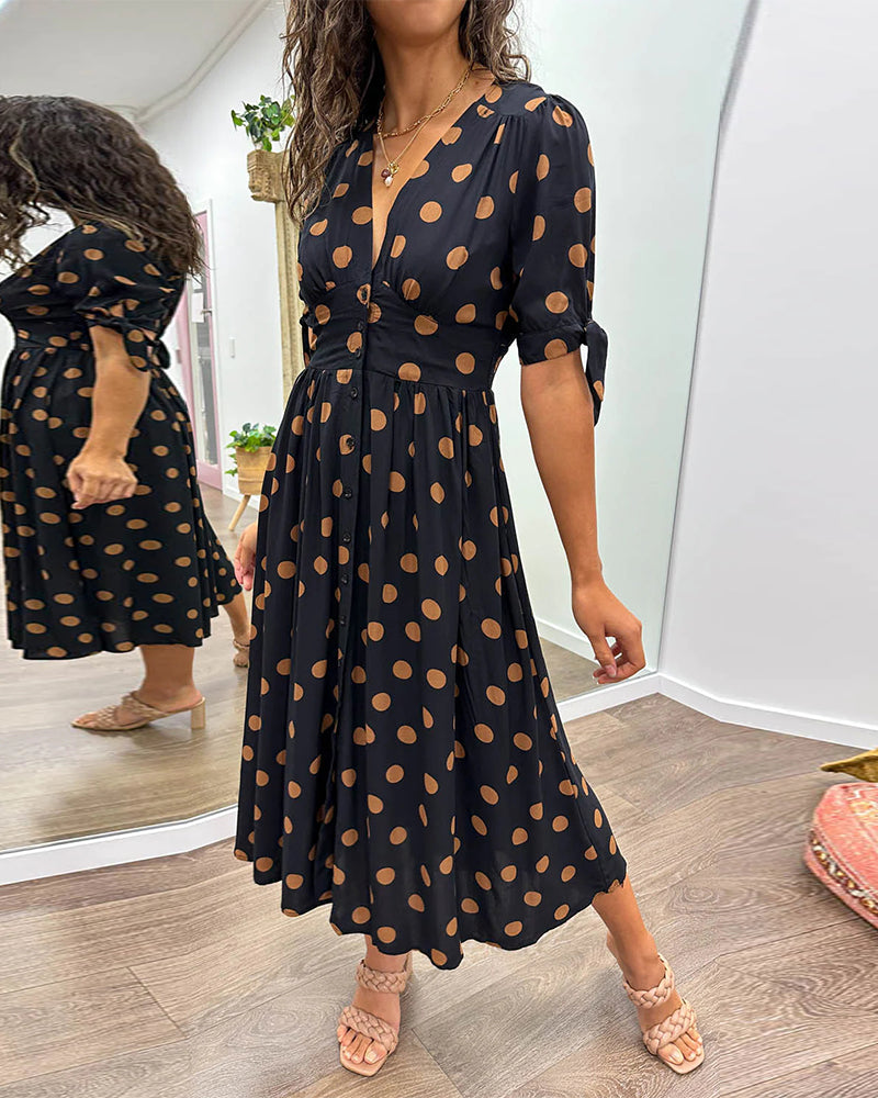 Monique™ | Vestido elegante con lunares