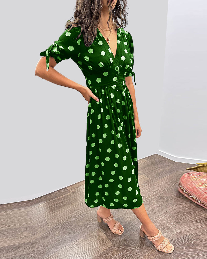Monique™ | Vestido elegante con lunares