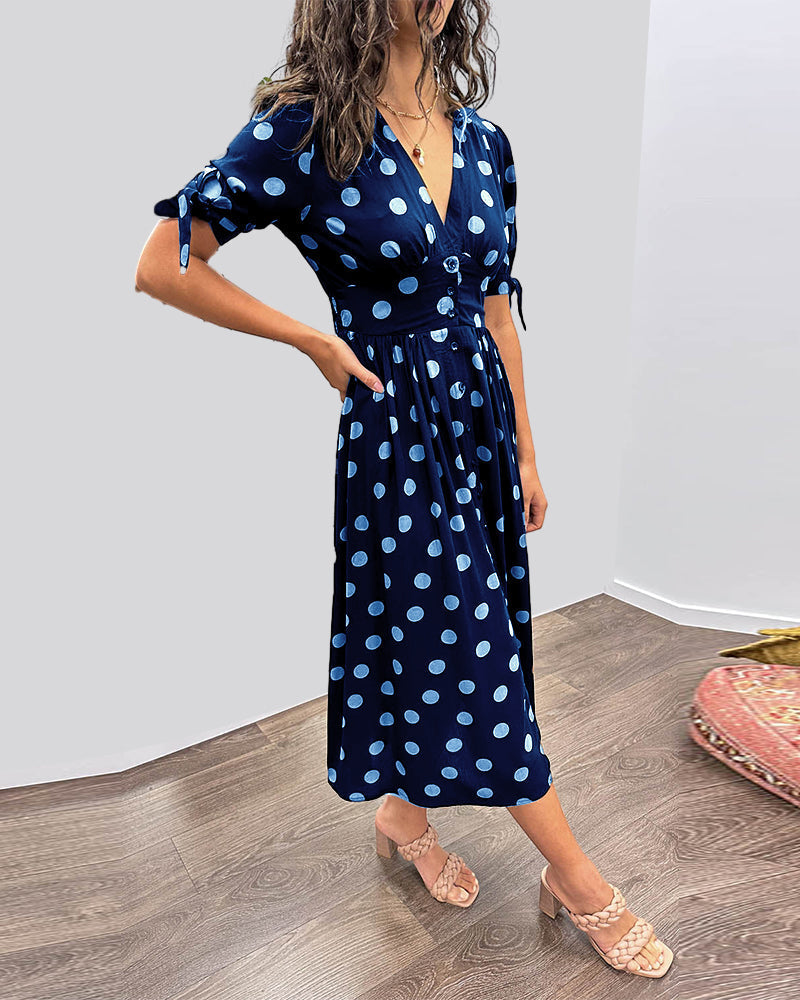 Monique™ | Vestido elegante con lunares