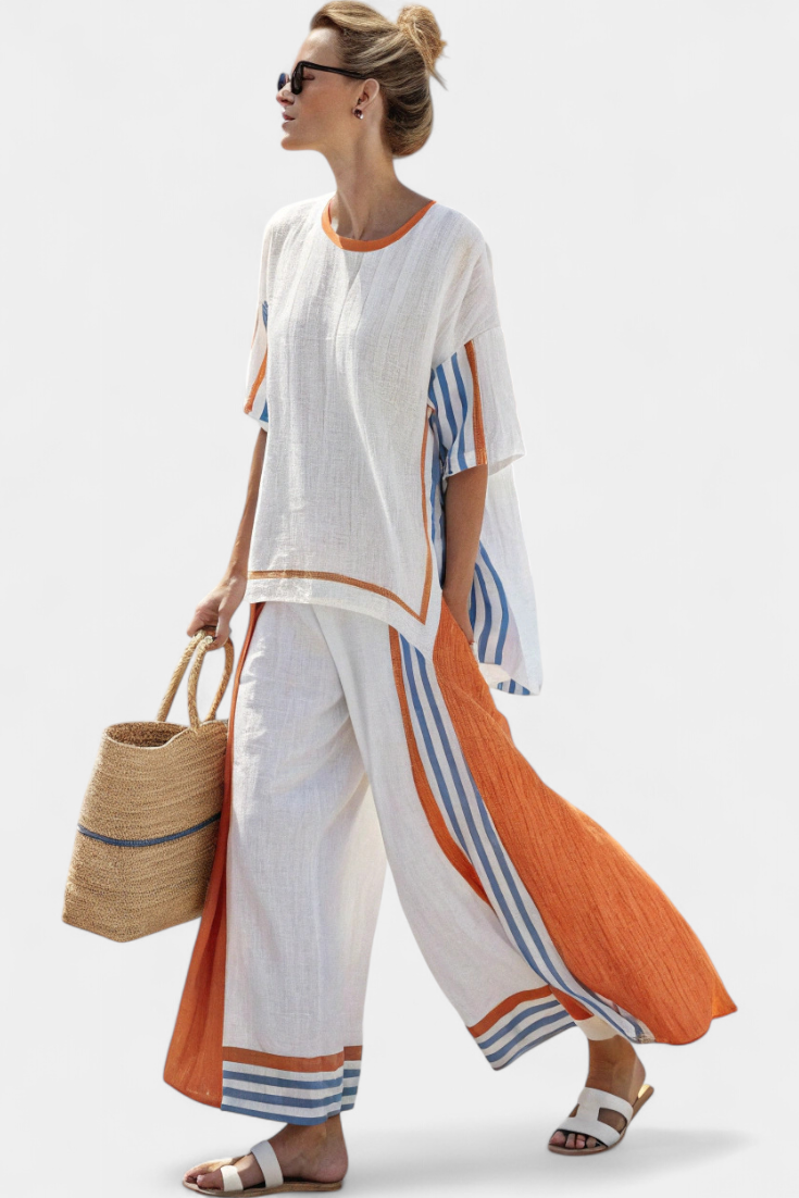 Rebeca™ | Conjunto veraniego de dos piezas con rayas y corte oversize